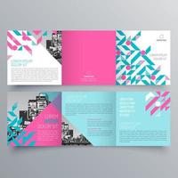 gevouwen brochure sjabloon minimalistisch geometrisch ontwerp voor corporate en business. creatief concept brochure vector sjabloon.