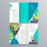 gevouwen brochure sjabloon minimalistisch geometrisch ontwerp voor corporate en business. creatief concept brochure vector sjabloon.