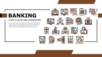 online bankieren financiën landing header vector