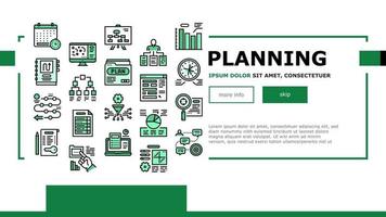 planning werkproces landing header vector