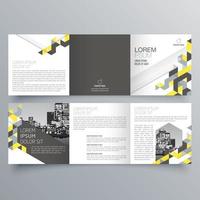 gevouwen brochure sjabloon minimalistisch geometrisch ontwerp voor corporate en business. creatief concept brochure vector sjabloon.