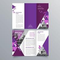 gevouwen brochure sjabloon minimalistisch geometrisch ontwerp voor corporate en business. creatief concept brochure vector sjabloon.