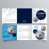 gevouwen brochure sjabloon minimalistisch geometrisch ontwerp voor corporate en business. creatief concept brochure vector sjabloon.