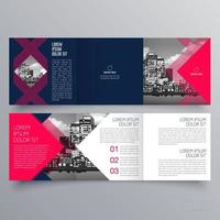 gevouwen brochure sjabloon minimalistisch geometrisch ontwerp voor corporate en business. creatief concept brochure vector sjabloon.