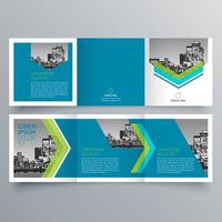 gevouwen brochure sjabloon minimalistisch geometrisch ontwerp voor corporate en business. creatief concept brochure vector sjabloon.