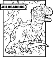 prehistorische dinosaurus, kleurboek, schetsillustratie vector