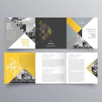 gevouwen brochure sjabloon minimalistisch geometrisch ontwerp voor corporate en business. creatief concept brochure vector sjabloon.