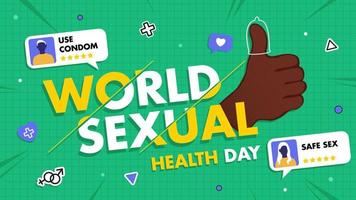 bannerontwerp wereld seksuele gezondheid dag vector