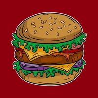 hamburger vectorillustratie vector