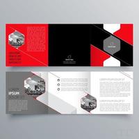 gevouwen brochure sjabloon minimalistisch geometrisch ontwerp voor corporate en business. creatief concept brochure vector sjabloon.