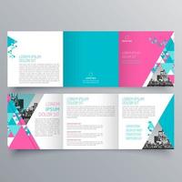 gevouwen brochure sjabloon minimalistisch geometrisch ontwerp voor corporate en business. creatief concept brochure vector sjabloon.