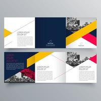 gevouwen brochure sjabloon minimalistisch geometrisch ontwerp voor corporate en business. creatief concept brochure vector sjabloon.