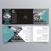 gevouwen brochure sjabloon minimalistisch geometrisch ontwerp voor corporate en business. creatief concept brochure vector sjabloon.