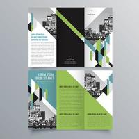 gevouwen brochure sjabloon minimalistisch geometrisch ontwerp voor corporate en business. creatief concept brochure vector sjabloon.