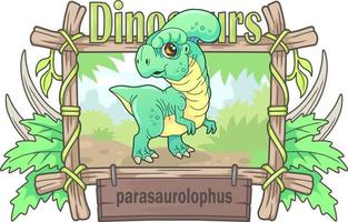 cartoon prehistorische dinosaurus vector