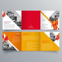 gevouwen brochure sjabloon minimalistisch geometrisch ontwerp voor corporate en business. creatief concept brochure vector sjabloon.