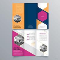 gevouwen brochure sjabloon minimalistisch geometrisch ontwerp voor corporate en business. creatief concept brochure vector sjabloon.