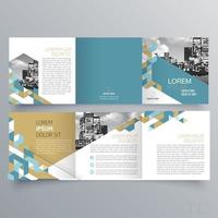 gevouwen brochure sjabloon minimalistisch geometrisch ontwerp voor corporate en business. creatief concept brochure vector sjabloon.