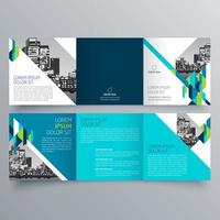 gevouwen brochure sjabloon minimalistisch geometrisch ontwerp voor corporate en business. creatief concept brochure vector sjabloon.