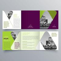 gevouwen brochure sjabloon minimalistisch geometrisch ontwerp voor corporate en business. creatief concept brochure vector sjabloon.