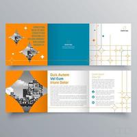 gevouwen brochure sjabloon minimalistisch geometrisch ontwerp voor corporate en business. creatief concept brochure vector sjabloon.