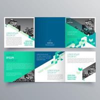 gevouwen brochure sjabloon minimalistisch geometrisch ontwerp voor corporate en business. creatief concept brochure vector sjabloon.