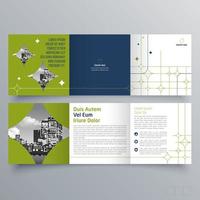 gevouwen brochure sjabloon minimalistisch geometrisch ontwerp voor corporate en business. creatief concept brochure vector sjabloon.