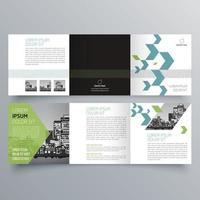 gevouwen brochure sjabloon minimalistisch geometrisch ontwerp voor corporate en business. creatief concept brochure vector sjabloon.