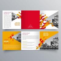 gevouwen brochure sjabloon minimalistisch geometrisch ontwerp voor corporate en business. creatief concept brochure vector sjabloon.