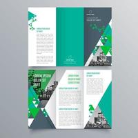 gevouwen brochure sjabloon minimalistisch geometrisch ontwerp voor corporate en business. creatief concept brochure vector sjabloon.