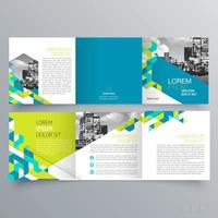 gevouwen brochure sjabloon minimalistisch geometrisch ontwerp voor corporate en business. creatief concept brochure vector sjabloon.