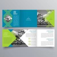 gevouwen brochure sjabloon minimalistisch geometrisch ontwerp voor corporate en business. creatief concept brochure vector sjabloon.