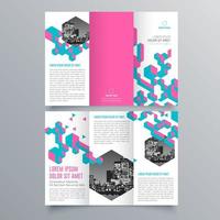 gevouwen brochure sjabloon minimalistisch geometrisch ontwerp voor corporate en business. creatief concept brochure vector sjabloon.