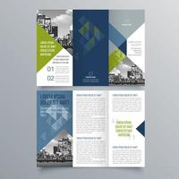 gevouwen brochure sjabloon minimalistisch geometrisch ontwerp voor corporate en business. creatief concept brochure vector sjabloon.