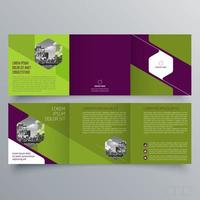 gevouwen brochure sjabloon minimalistisch geometrisch ontwerp voor corporate en business. creatief concept brochure vector sjabloon.