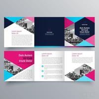 gevouwen brochure sjabloon minimalistisch geometrisch ontwerp voor corporate en business. creatief concept brochure vector sjabloon.