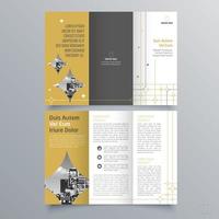 gevouwen brochure sjabloon minimalistisch geometrisch ontwerp voor corporate en business. creatief concept brochure vector sjabloon.