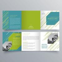 gevouwen brochure sjabloon minimalistisch geometrisch ontwerp voor corporate en business. creatief concept brochure vector sjabloon.