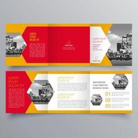 gevouwen brochure sjabloon minimalistisch geometrisch ontwerp voor corporate en business. creatief concept brochure vector sjabloon.