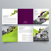 gevouwen brochure sjabloon minimalistisch geometrisch ontwerp voor corporate en business. creatief concept brochure vector sjabloon.