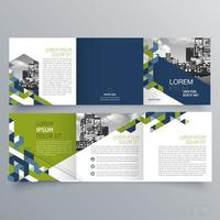 gevouwen brochure sjabloon minimalistisch geometrisch ontwerp voor corporate en business. creatief concept brochure vector sjabloon.