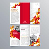 gevouwen brochure sjabloon minimalistisch geometrisch ontwerp voor corporate en business. creatief concept brochure vector sjabloon.