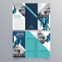 gevouwen brochure sjabloon minimalistisch geometrisch ontwerp voor corporate en business. creatief concept brochure vector sjabloon.