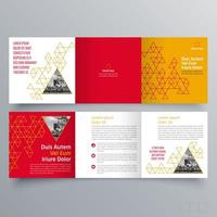 gevouwen brochure sjabloon minimalistisch geometrisch ontwerp voor corporate en business. creatief concept brochure vector sjabloon.