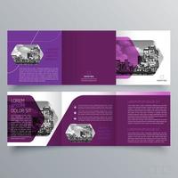 gevouwen brochure sjabloon minimalistisch geometrisch ontwerp voor corporate en business. creatief concept brochure vector sjabloon.