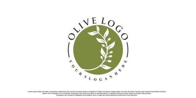 olijfolie logo-ontwerp met moderne concept premium vector