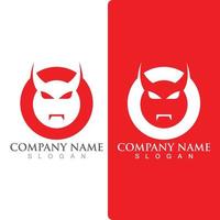 duivel hoorn logo vector icon
