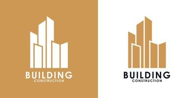 gebouw logo ontwerp premium vector