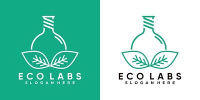 eco lab logo-ontwerp met creatief concept vector