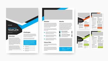 professionele business case study flyer sjabloonontwerp vector